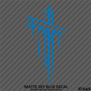 Distressed Christian Cross Vinyl Decal
