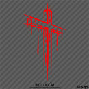 Distressed Christian Cross Vinyl Decal