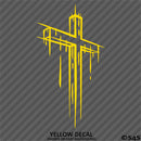 Distressed Christian Cross Vinyl Decal
