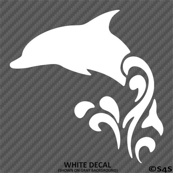 Dolphin Jumping Out Of Vinyl Ocean Decal