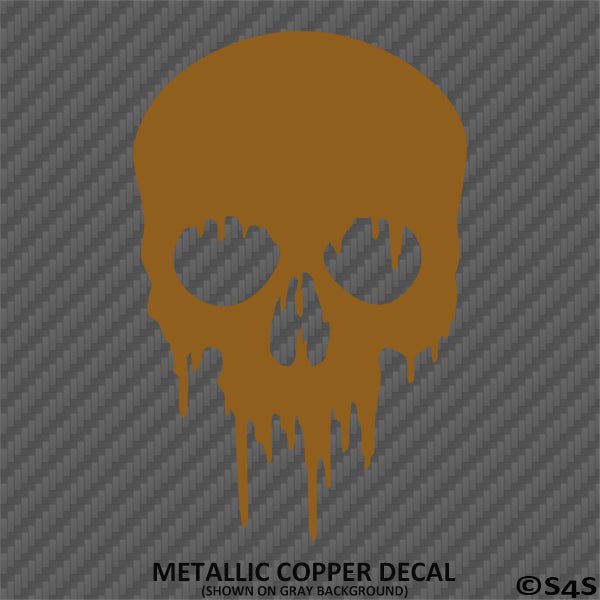 Dripping Skull Silhouette Vinyl Decal