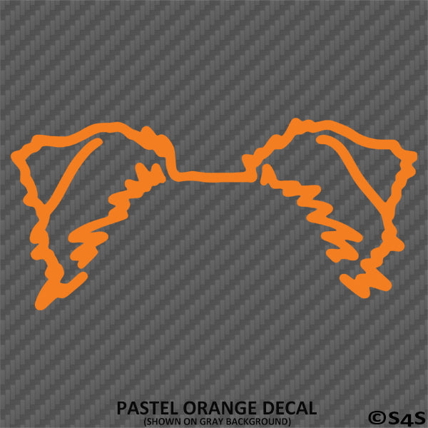 White Pedals Over Watercolored Shades of Orange - Skin Decal Vinyl