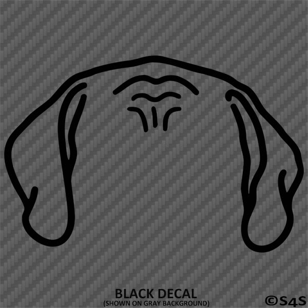 Puppy Ears: Mastiff Dog Vinyl Decal