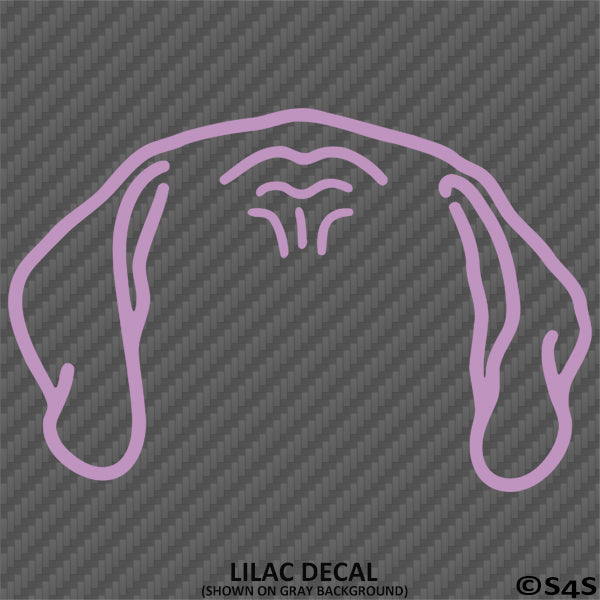 Puppy Ears: Mastiff Dog Vinyl Decal