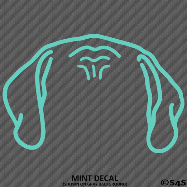 Puppy Ears: Mastiff Dog Vinyl Decal