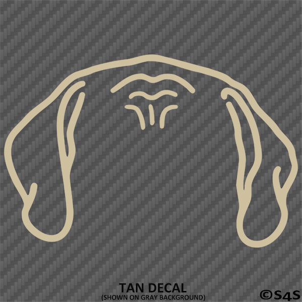 Puppy Ears: Mastiff Dog Vinyl Decal