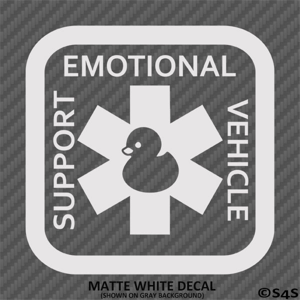 For Jeep: Emotional Support Vehicle Duck Vinyl Decal