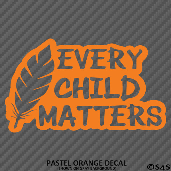 Every Child Matters Feather Silhouette Vinyl Decal