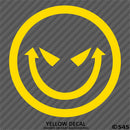 Evil Smiley Face Automotive Vinyl Decal