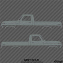 Ford F-100 Pickup Classic Truck Silhouette (PAIR) Vinyl Decal
