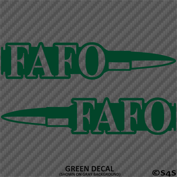 FAFO - Fuck Around And Find Out Bullets 2A Vinyl Decal PAIR