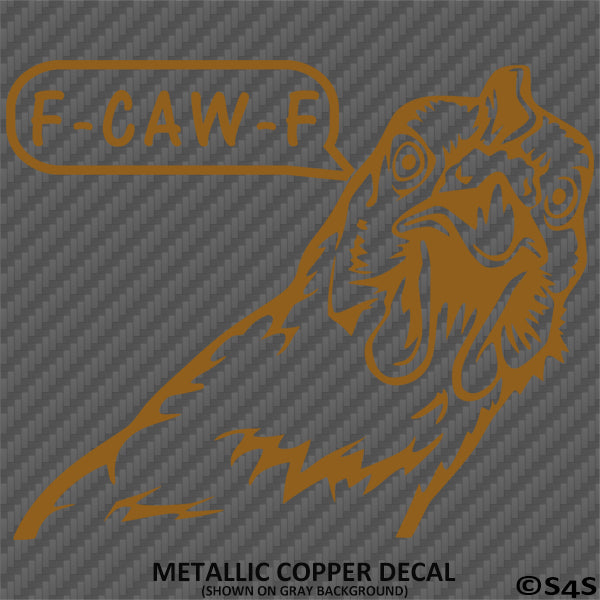 F-Caw-F Peeking Chicken Funny Automotive F**k Off Vinyl Decal