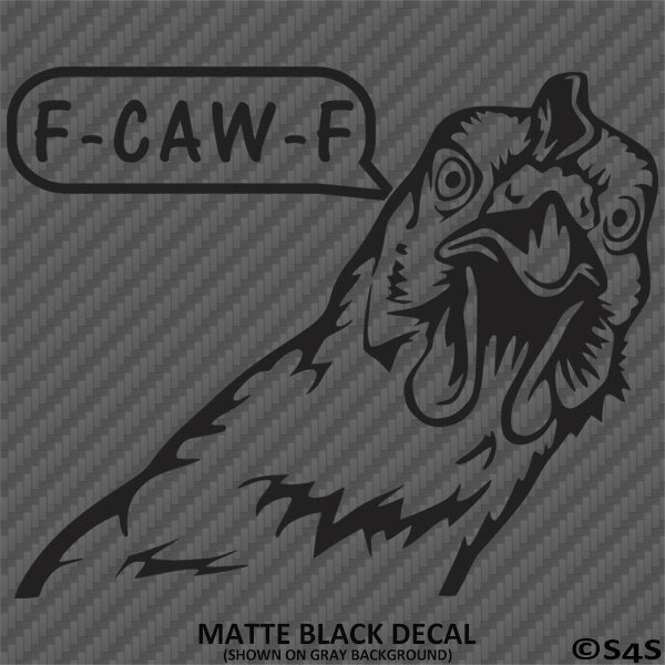 F-Caw-F Peeking Chicken Funny Automotive F**k Off Vinyl Decal