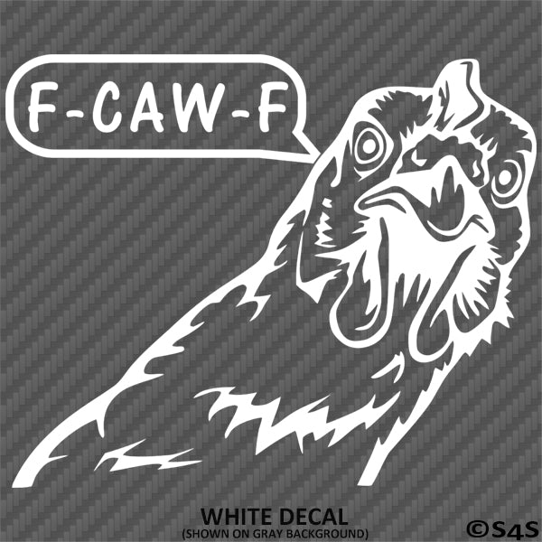 F-Caw-F Peeking Chicken Funny Automotive F**k Off Vinyl Decal
