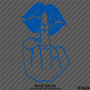 FU Middle Finger Sexy Lips Vinyl Decal