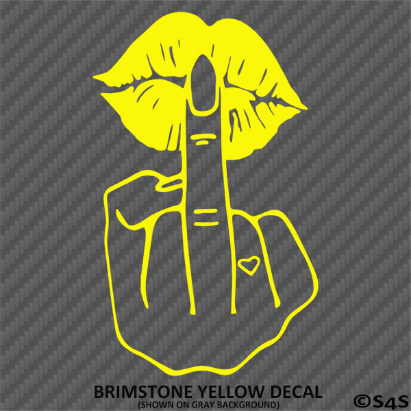 FU Middle Finger Sexy Lips Vinyl Decal – S4S Designs