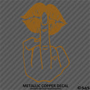FU Middle Finger Sexy Lips Vinyl Decal
