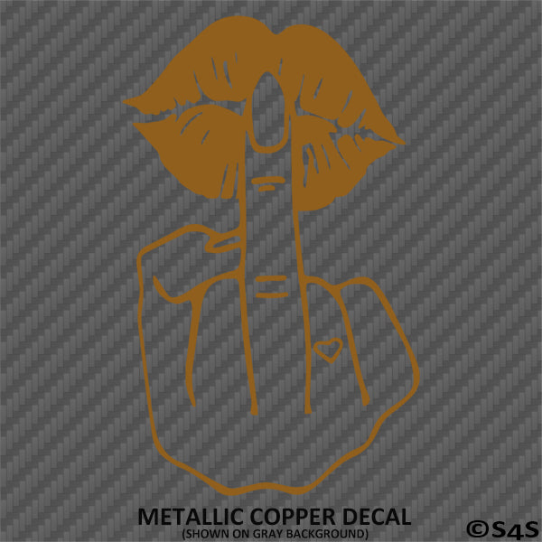 FU Middle Finger Sexy Lips Vinyl Decal – S4S Designs