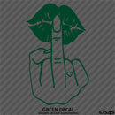 FU Middle Finger Sexy Lips Vinyl Decal