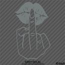 FU Middle Finger Sexy Lips Vinyl Decal