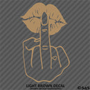 FU Middle Finger Sexy Lips Vinyl Decal