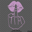 FU Middle Finger Sexy Lips Vinyl Decal