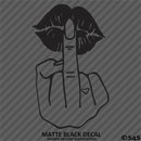 FU Middle Finger Sexy Lips Vinyl Decal