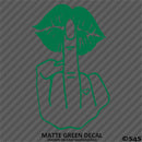 FU Middle Finger Sexy Lips Vinyl Decal