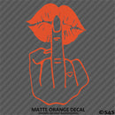 FU Middle Finger Sexy Lips Vinyl Decal