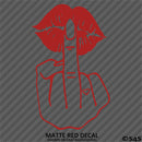 FU Middle Finger Sexy Lips Vinyl Decal