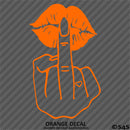 FU Middle Finger Sexy Lips Vinyl Decal