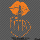 FU Middle Finger Sexy Lips Vinyl Decal