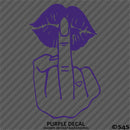 FU Middle Finger Sexy Lips Vinyl Decal