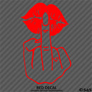 FU Middle Finger Sexy Lips Vinyl Decal