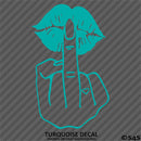 FU Middle Finger Sexy Lips Vinyl Decal