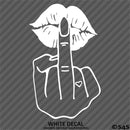 FU Middle Finger Sexy Lips Vinyl Decal