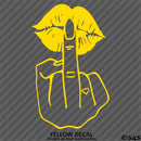 FU Middle Finger Sexy Lips Vinyl Decal