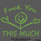 F**k You This Much Funny Automotive Vinyl Decal