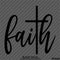 Faith Cross Positivity Vinyl Decal