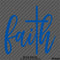 Faith Cross Positivity Vinyl Decal