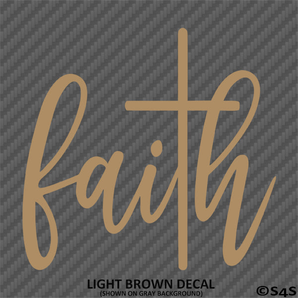 Faith Cross Positivity Vinyl Decal