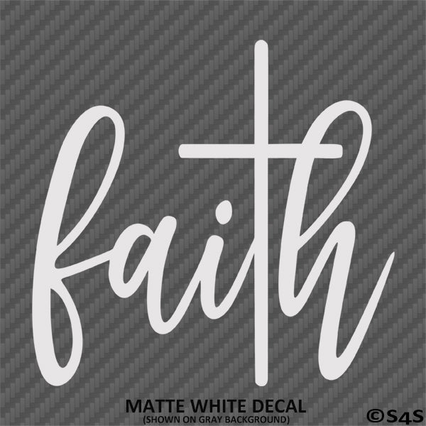 Faith Cross Positivity Vinyl Decal