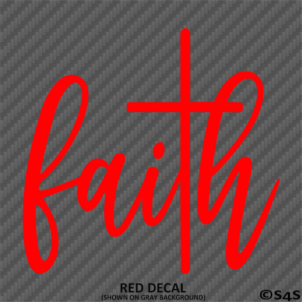 Faith Cross Positivity Vinyl Decal