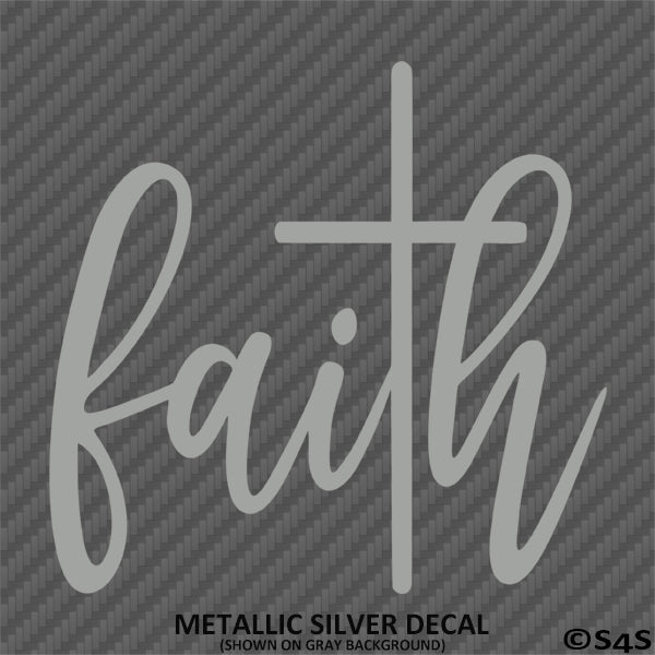 Faith Cross Positivity Vinyl Decal