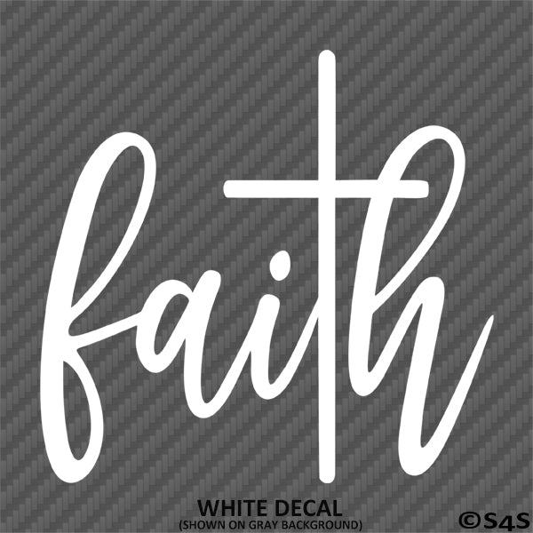 Faith Cross Positivity Vinyl Decal