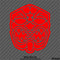 Farmers Market Hawaiian Tiki Mask Vinyl Decal