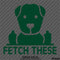 Fetch These Funny Dog Middle Fingers Vinyl Decal