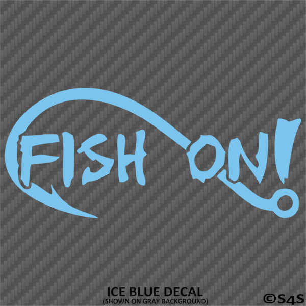 Fish On Single Hook Fishing Vinyl Decal