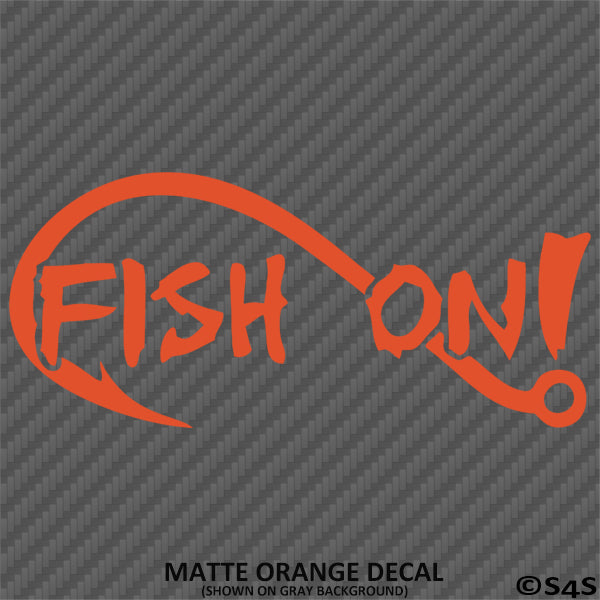 Fish On Single Hook Fishing Vinyl Decal