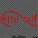 Fish On Single Hook Fishing Vinyl Decal